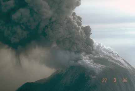 Photograph of eruption column