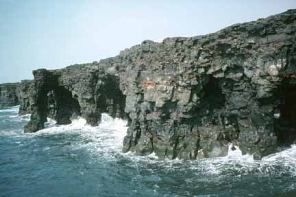 photo 084.  Photo of volcanic sea cliffs