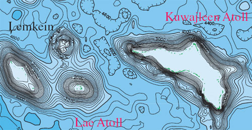 detail from Bathymetric Map of the Marshall Islands and vicinity